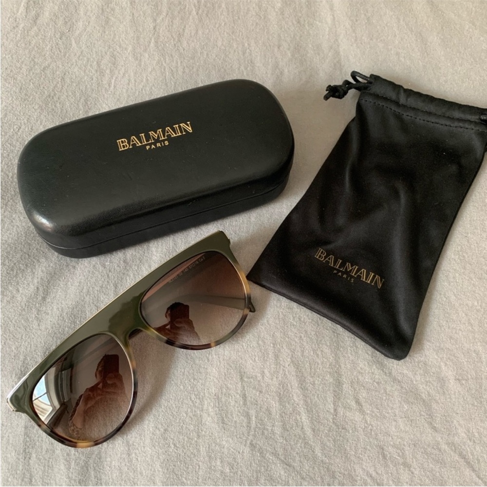 Balmain Tortoise 57mm Sunglasses NWT